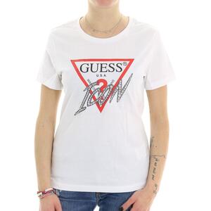 T-SHIRT SS CN ICON TEE GUESS  BIANCO